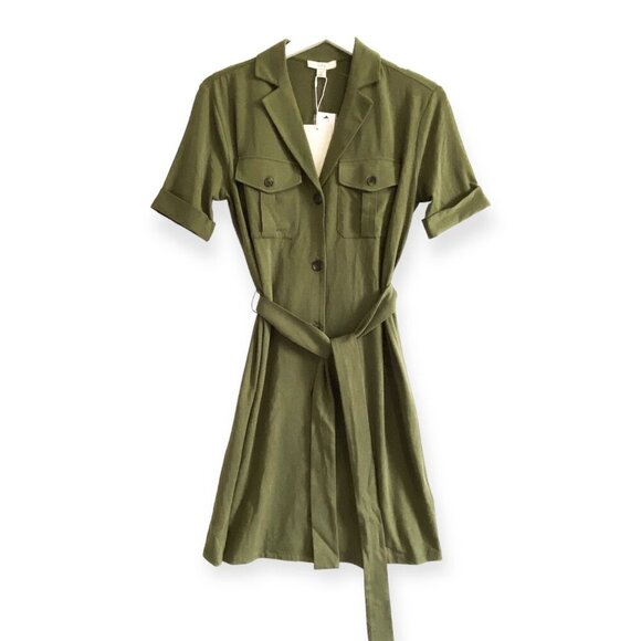 Joie Jadallah moss green ponte dress, size XS, New with tag - Picture 1 of 11
